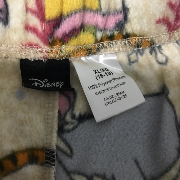 Disney Fleeced Sleep Pants XL Pooh Piglet Tigger Eeyore - Picture 8 of 10
